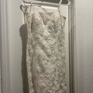 Calvin Klein Strapless WhiteFloral Dress